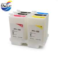 Ocinkjet PFI 102 104 Empty Refillable Ink Cartridge With Chip For Canon iPF 650 655 750 755 760 765 Printer